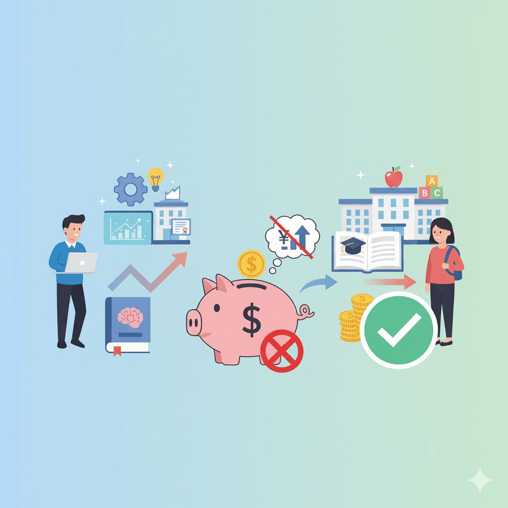 従業員の中学・高校等の学費負担は給与課税不要