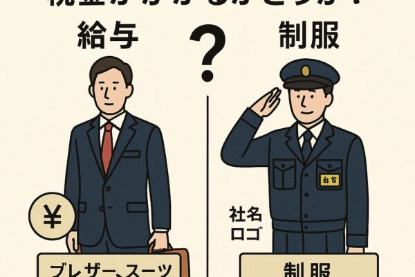 会社から支給された服に、税金がかかるかどうか？