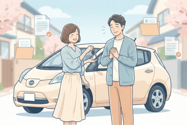 妻が相続した車を夫名義にしたい｜2つの手続きを同時に行う方法