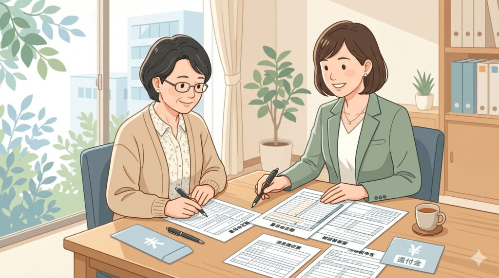 準確定申告で還付金がある場合、確認書の「税額欄」はどう書く？