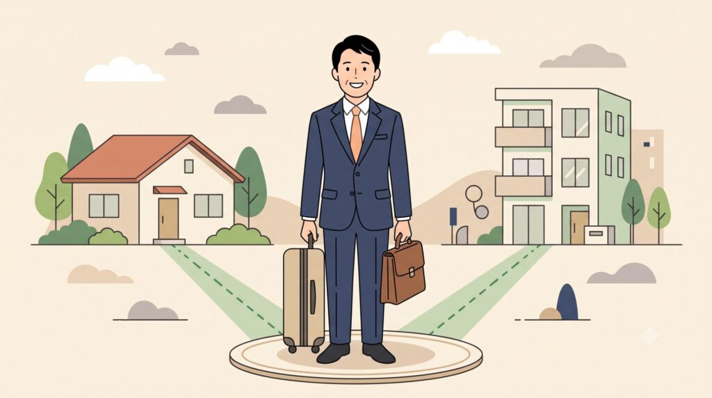 単身赴任の役員に2軒の社宅を貸す場合、「小規模住宅」の床面積はどう判定する？